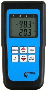 2-Kanal Commeter zur Anzeige von Temperaturen mit Loggerfunktion D0221